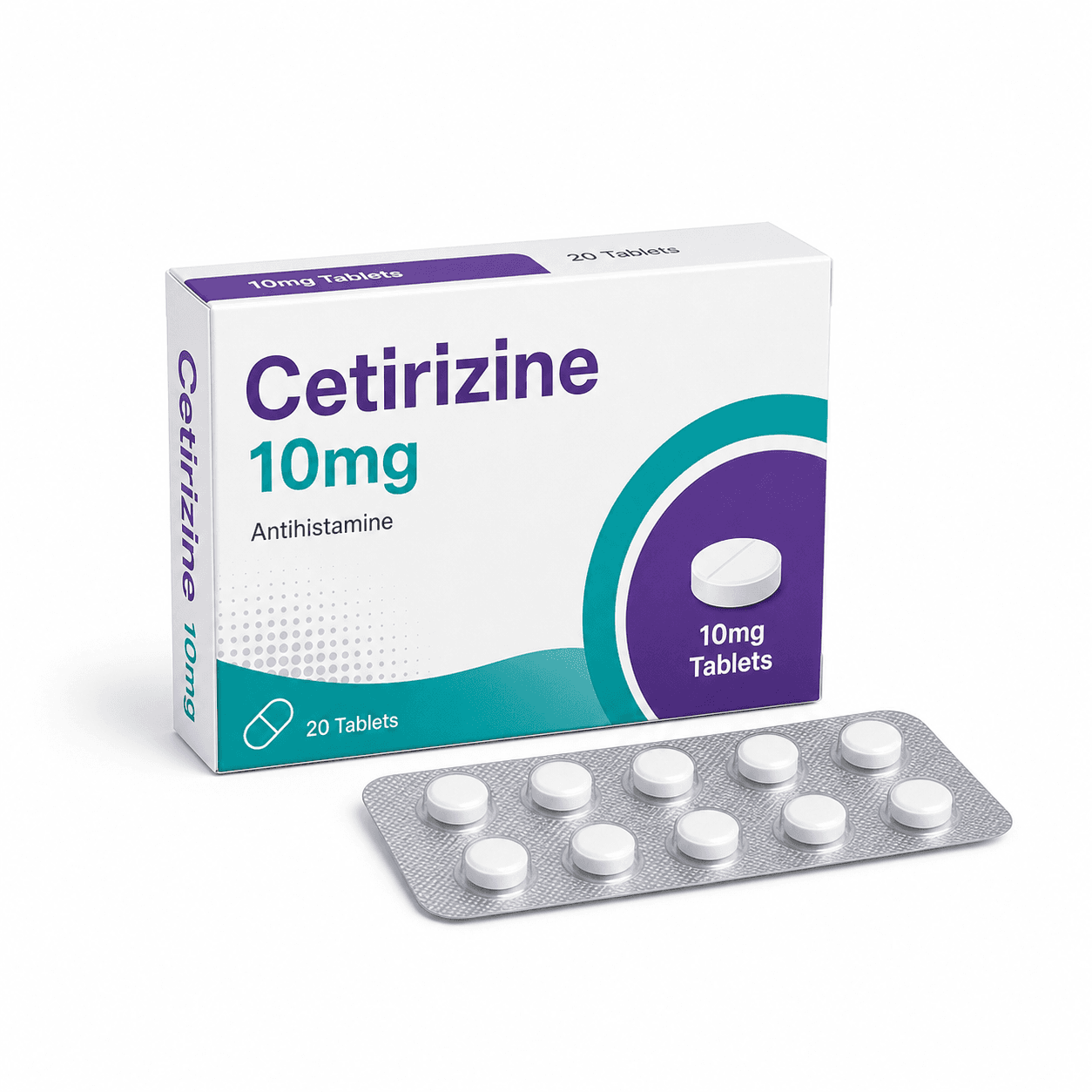 Cetirizine 10mg product package