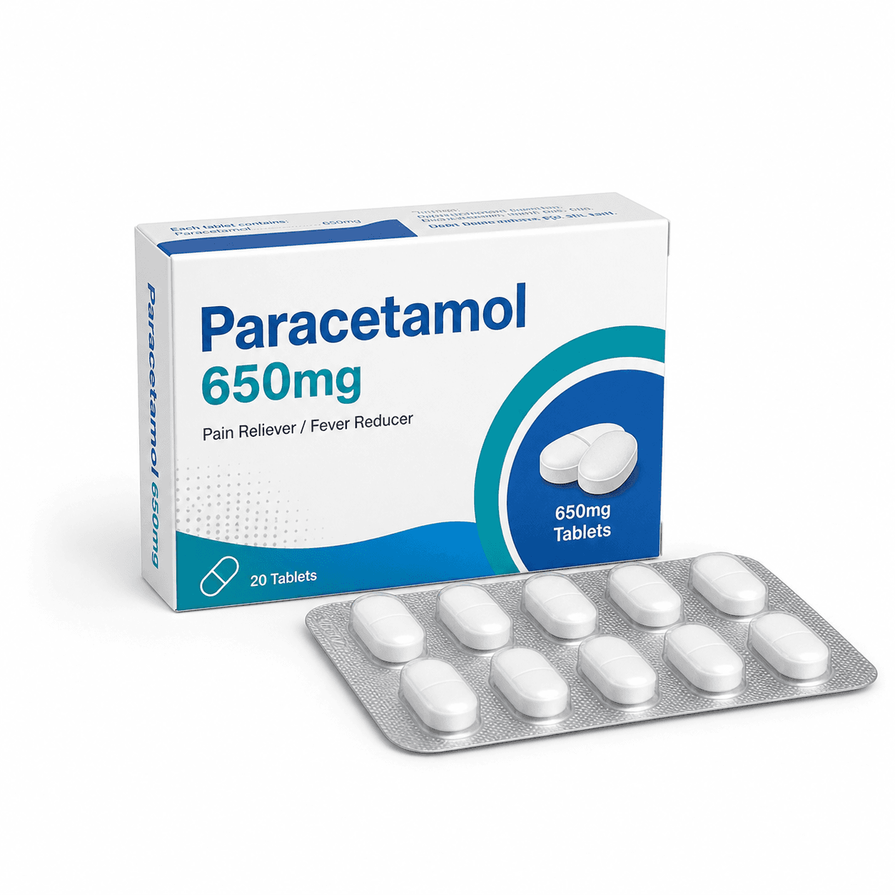 Paracetamol 650mg product package